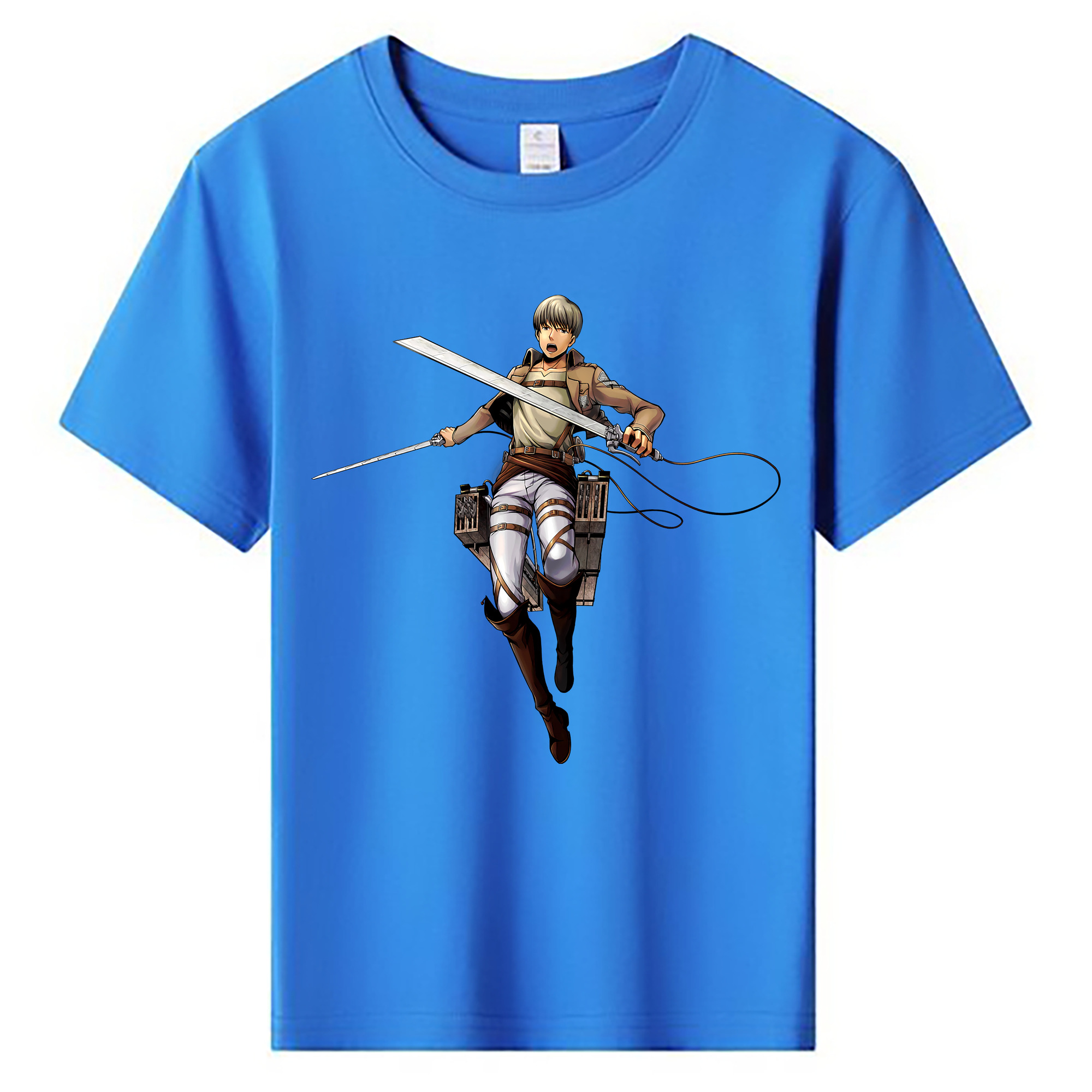 （画像用） 進撃の巨人 Attack on Titan 綿100％キッズTシャツ（フロントプリント）